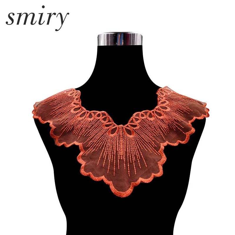 Smiry 1pc Mesh Lace Collar Flower Embroidery Neckline Collars Crafts for DIY Handmade Sewing Clothes Venise Applique | Дом и сад