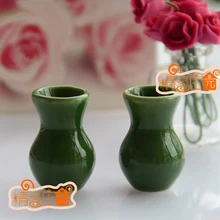 Мини кукольный домик мини-мебель модель аксессуары темно-зеленые художественные вазы 2 комплекта ультра-США