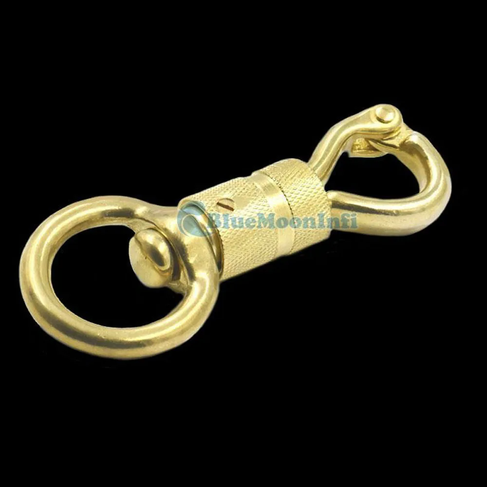 

1 Pc 30mm Brass Twist Snap Hinged Panic Horsemanship Replacement Screw Lead Rope D Ring
