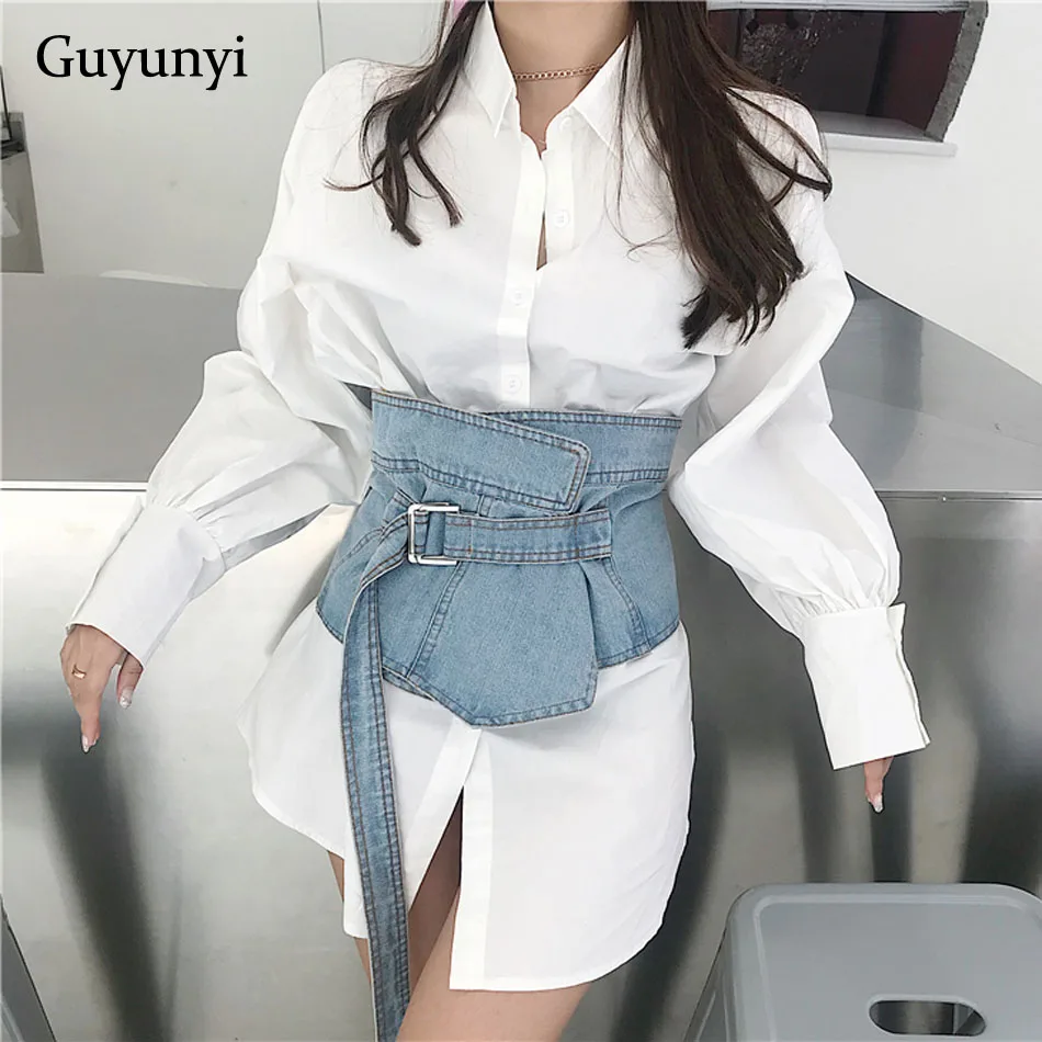 white denim shirt dress