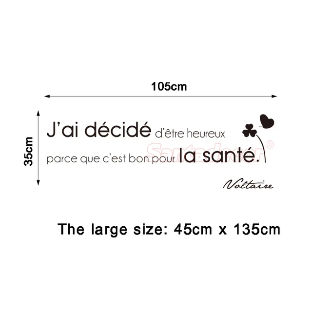 Sticker Citation J Ai Decide D Etre Heureux Vinyl Wall Decor Wall Art Decal Living Room Home Decor Poster House Decoration Wall Stickers Aliexpress