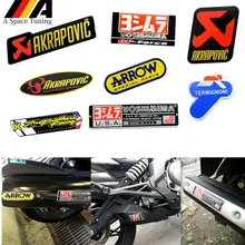 3D алюминиевая термостойкая наклейка на мотоцикл Выхлопная труба наклейка для Yoshimura AKRAPOVIC MIVV два Brother Arrow USA Scorpio AR