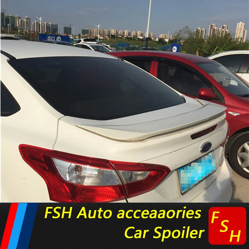 

For Ford Focus Spoiler High Quality ABS Material Car Rear Wing unpaint Color Rear Spoiler For Ford Focus Spoiler 2012-2017
