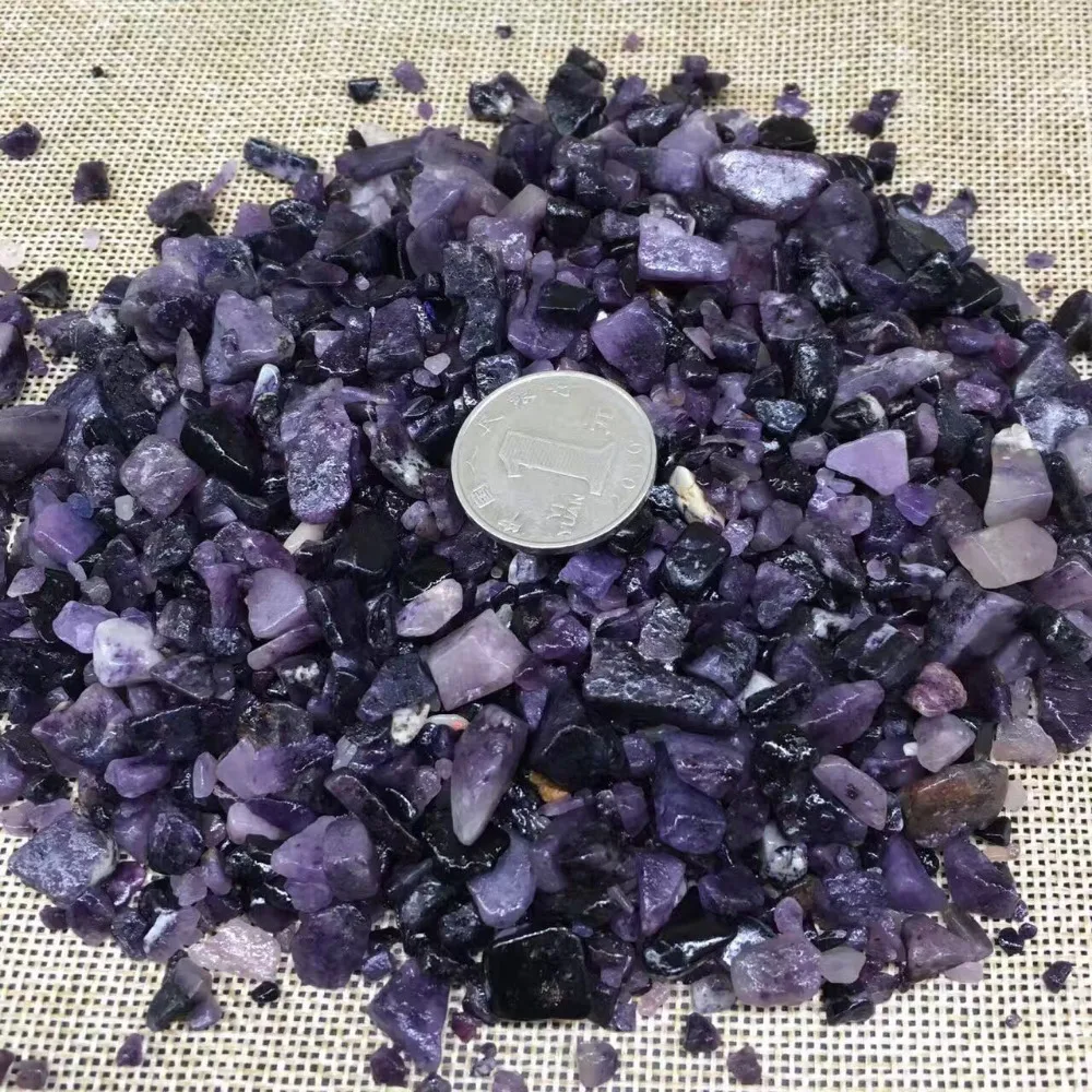 

SUGILITE Mix 'A' purple mauve 4-10mm tumbled, 2 oz bulk xmini stones Bustamite