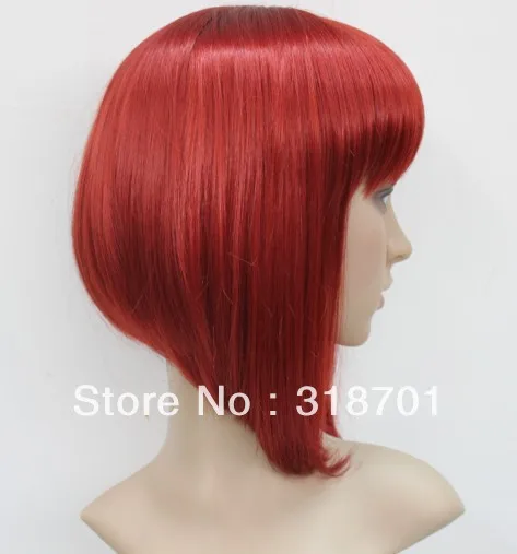 

Charming red short hair fashion wig. Women smooth supple synthetic wigs Quality Assurance free shipping