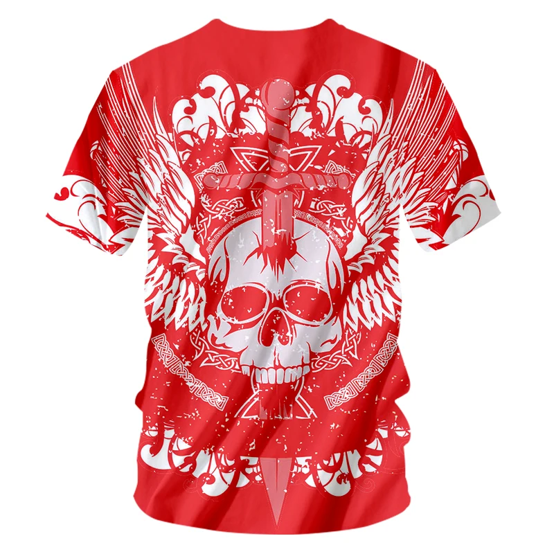 Футболка CJLM мужская с забавным принтом черепа в стиле панк рок|t shirt funny|rock t shirtshirt