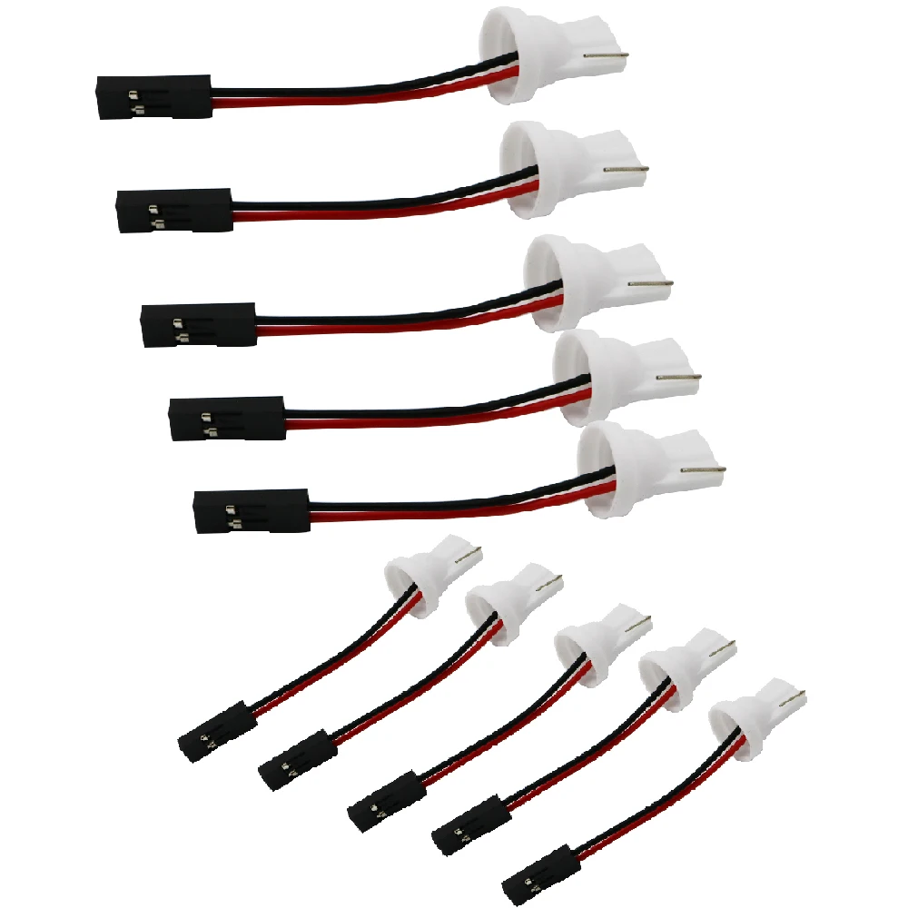 

YSY 100PCS Truck Car Auto T10 W5w Led Bulb Light led panel stop lamp bulb connector Wire Harness Adapter t10 socket holder