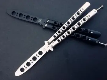 

Wholesale 60PCS/Lot 42S Stainless Steel Practice Training Butterfly Knife Comb Tool Cool Sport Black,Silver