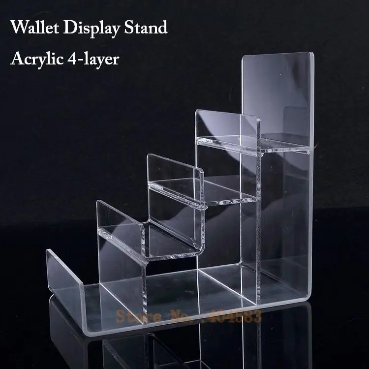 2pcs/lot Clear view 4 layer reinforced Acrylic Wallet
