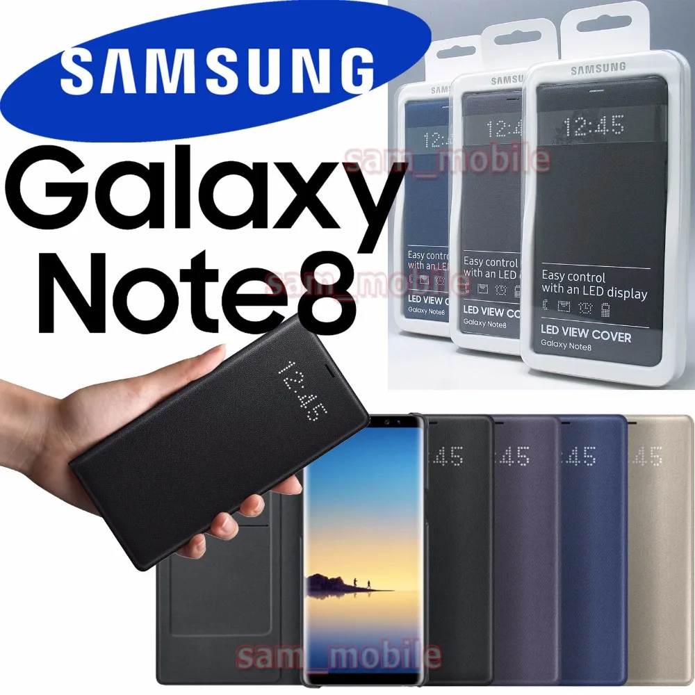 100% Оригинальный светодиодный смарт чехол для телефона samsung Galaxy Note8 N950F EF NN950P с