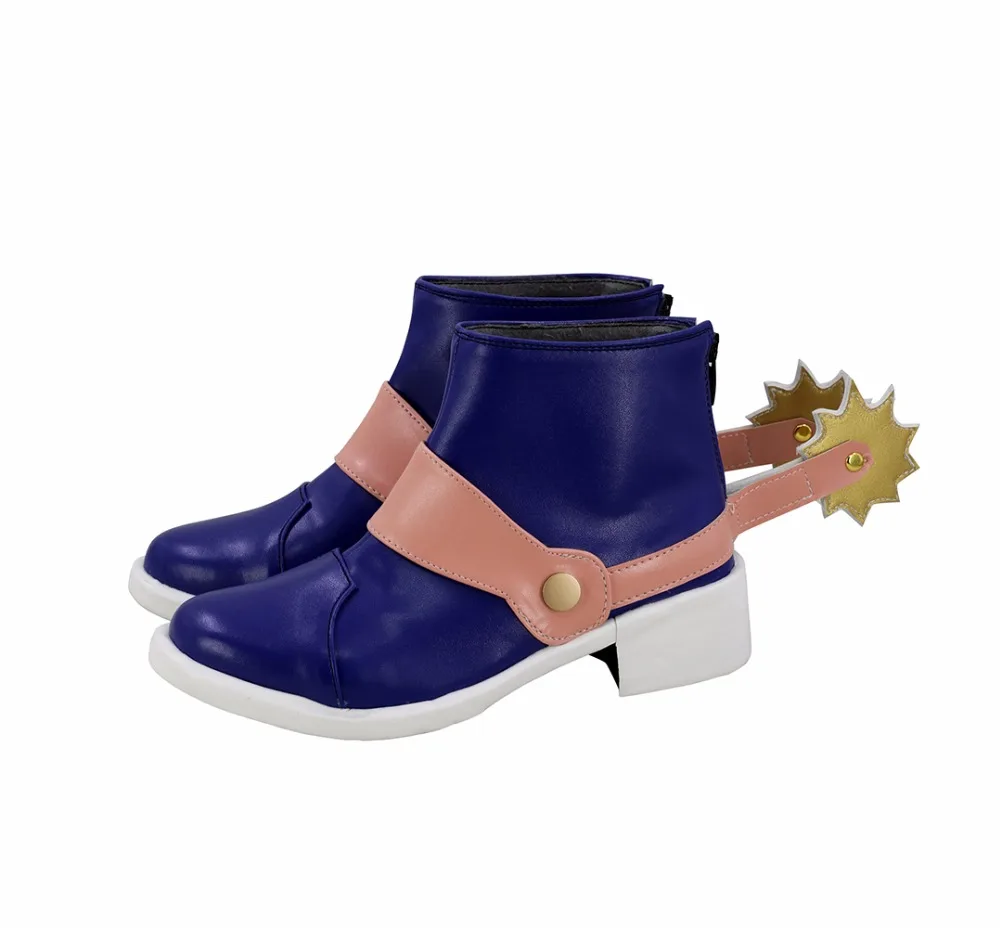 JoJo's Bizarre Adventure7 Steel·Ball·Run Johnny Joestar Cosplay Boots Blue Shoes Custom Made (3)