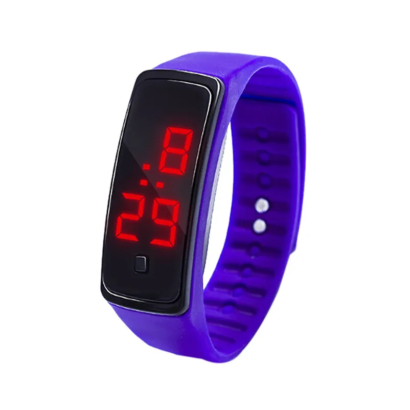 Simple Men Watch LED Digital Display Bracelet Watch Children's Students Silica Gel Sports Watch Clock relojes hombre Y09#N (11)