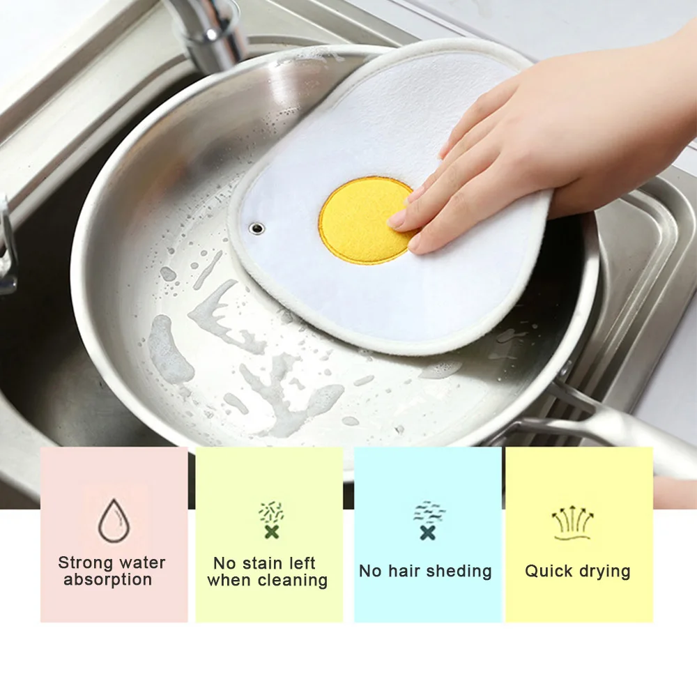 Washing Pot Dish Cleaning Cloths Kitchen Hanging Wipping Rags Efficient
