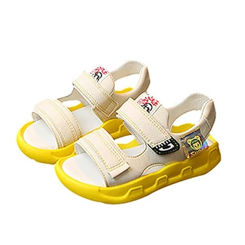 

Summer Baby Girl Boy Sandals Kids Shoes PU Breathable Anti-Slip Shoes Sandals Toddler Soft Soled Beach Sneaker