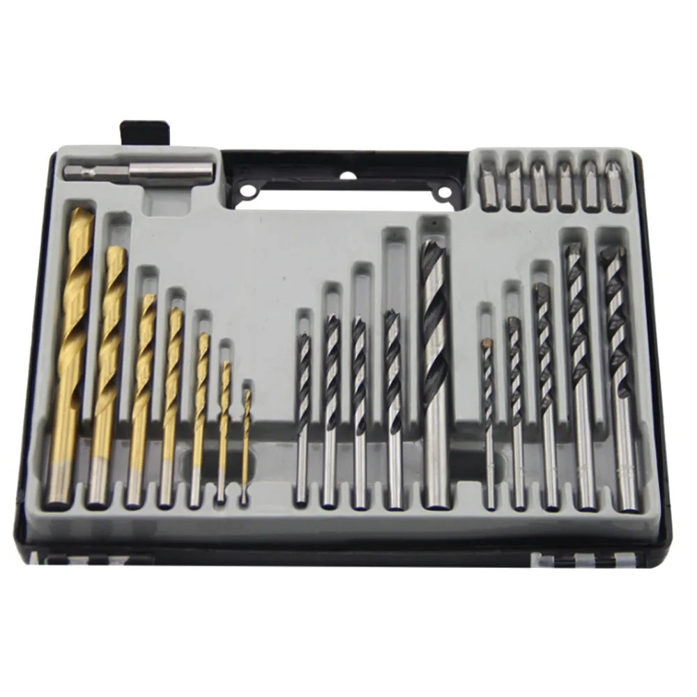 24Pcs Multi functional Electric Drill Bit Set HSS Power Tools Set Wood