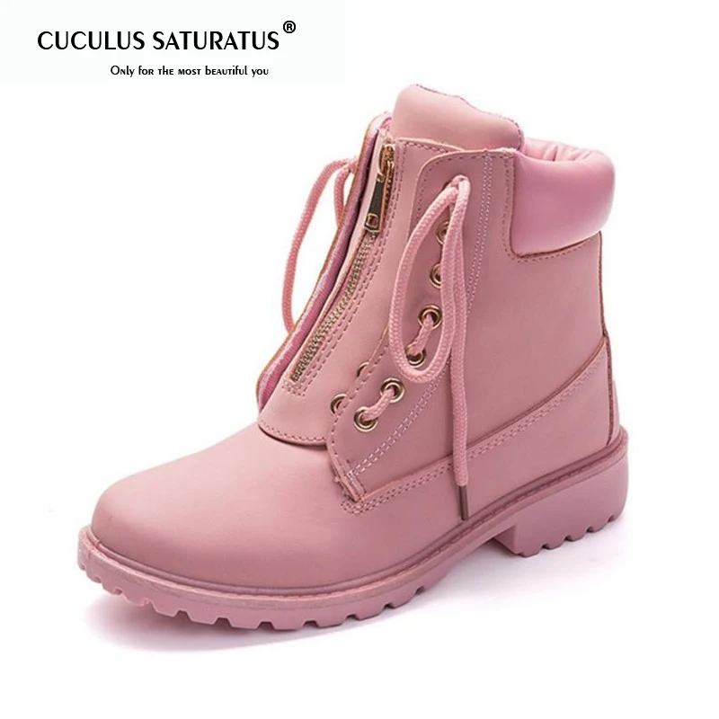 

Cuculus 2019 Motocycle booties Women Boots Botas Female Womens Ankle Boots Square Heel Martin Boots Autumn Shoes 36-41 1370