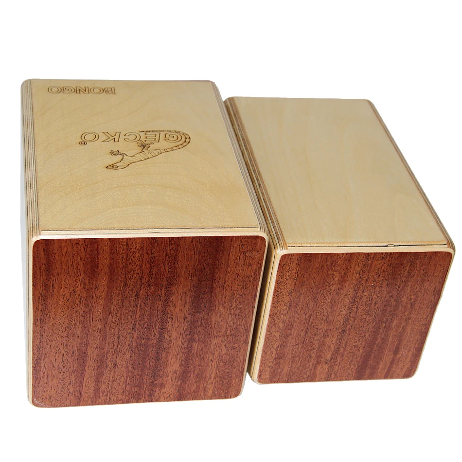 GECKO Cajon BONGO-2 Two Siamese Birch Wood Natural