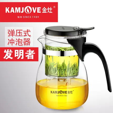 Billig Glas Kungfu Teaset Presse AUTO OPEN Kunst tee Tasse Teekanne mit Tee ei TP 757 700ml elegante stil tee sets infuser de cha