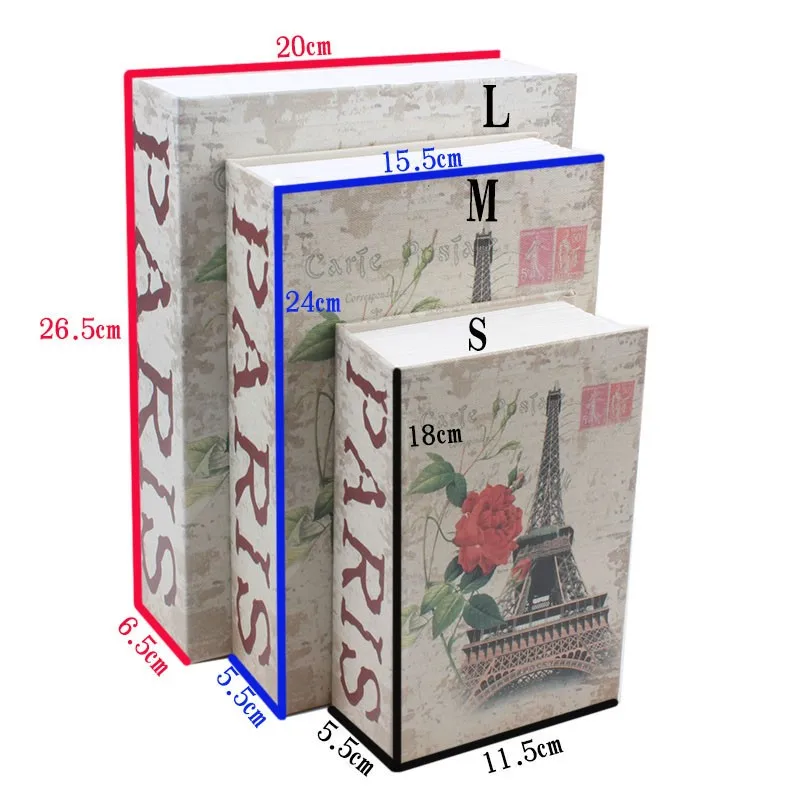 OSPON забронировать сейфы моделирование словарь секрет Копилка Металл Сталь наличные Secure Скрытая Копилка хранения коллекцией Размеры L