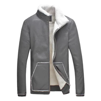 

Men PU Leather Jacket 2018 Autumn Fashion Stand Collar Jackets Vintage Punk Motorcycle Coat Plus Leather Blazer