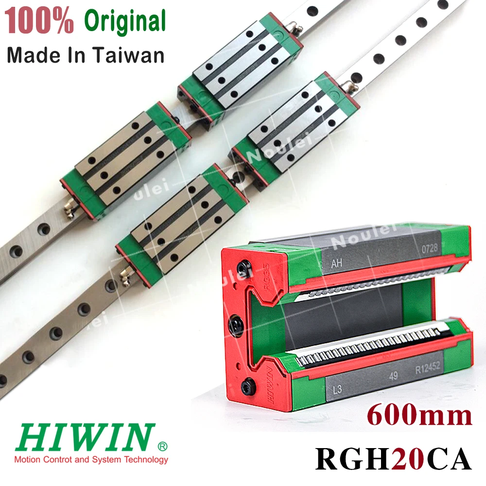 

HIWIN RGH RGW 600mm 2pcs Linear Guide Rails with 4pcs RGW20CA Carriage Block RGH20CA