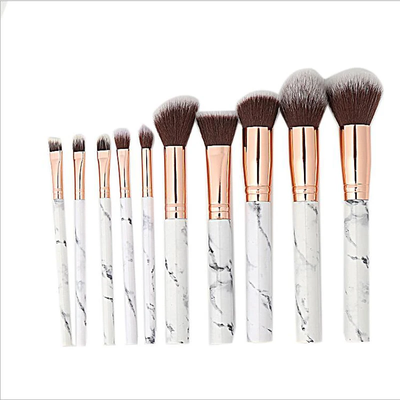 

10 marbled make-up brushes Multifunctional Makeup Brushes Concealer Eyeshadow Foundation 2019 Makeup Brush Set Tool