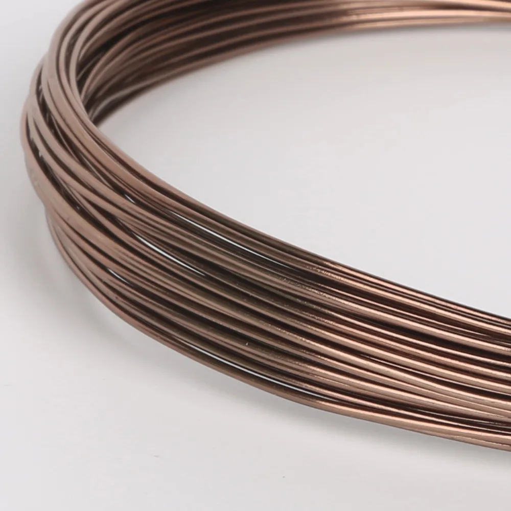 

1/1.5/2/2.5mm 10-18 gauge Anodied Aluminum Soft Round Metal Wire Painted Brown For DIY Handmade Jewelry Bracelet Findings Making