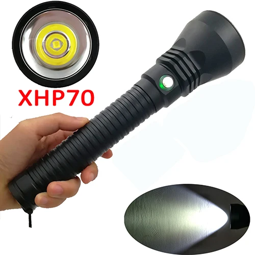 5000LM XHP70 светодиодный Дайвинг вспышки светильник мощный Водонепроницаемый подводная вспышка светильник лампа для дайвинга фонарь - Испускаемый цвет: white torch only