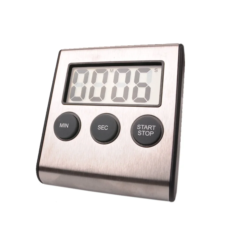 

Stainless Steel Kitchen Timer, LCD Screen Display Digital Timer, Cooking timer