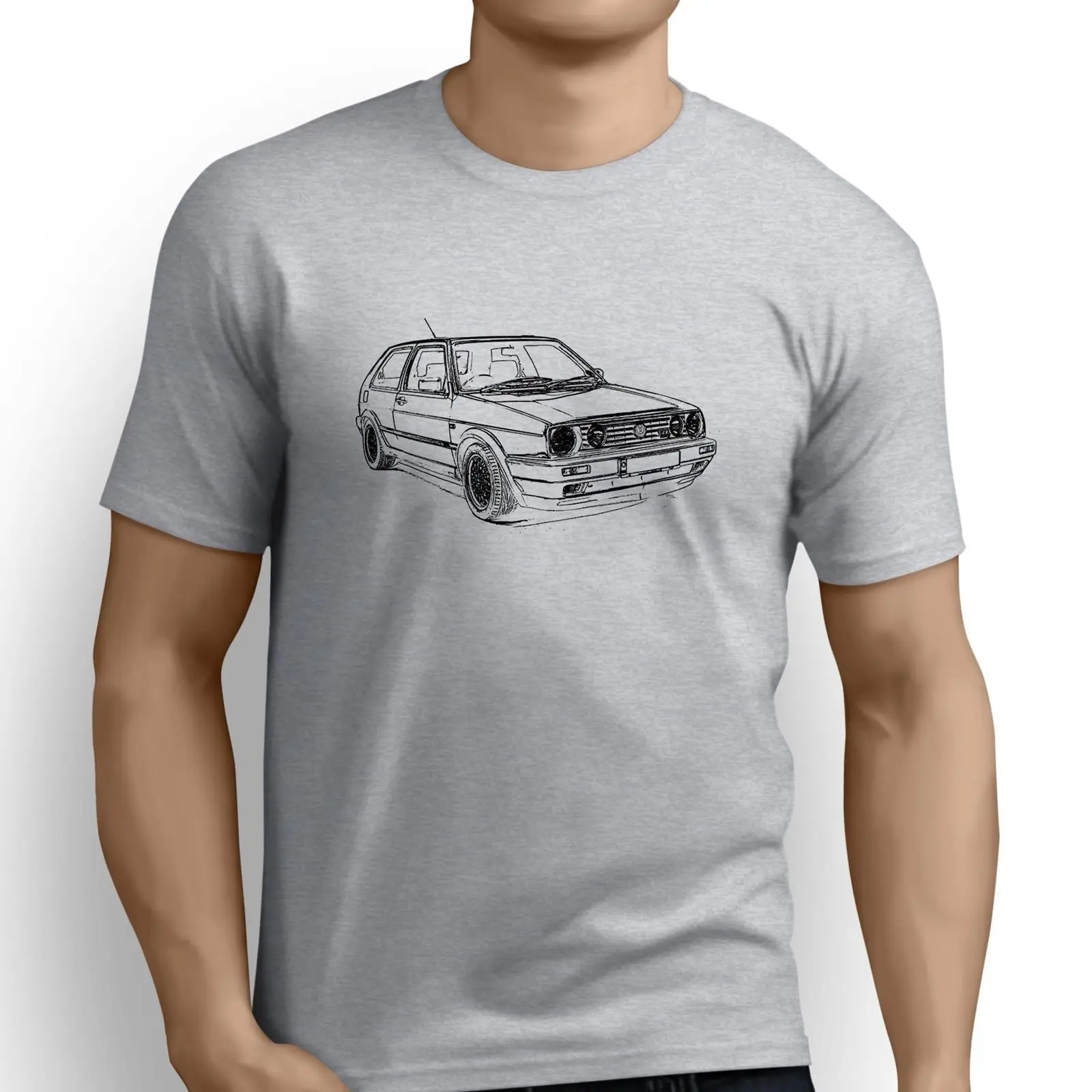 Maglietta Stampa Di Lettere Ventagli Per Auto Classici Tedeschi Golfer Gti Mk2 Camicie Abbottonate A Maniche Corte Ispirate All'Auto