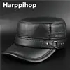 2022 Men's genuine leather baseball cap hat brand new spring real cow leather beret caps hats ► Photo 3/5