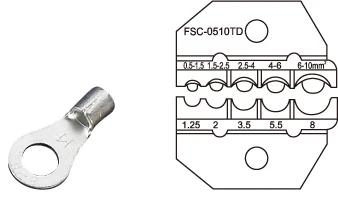 FSC-0510TD супер прочность-экономия обжимные плоскогубцы серии FSB обжимные плоскогубцы 1,5-10 мм2 инструменты LUBAN