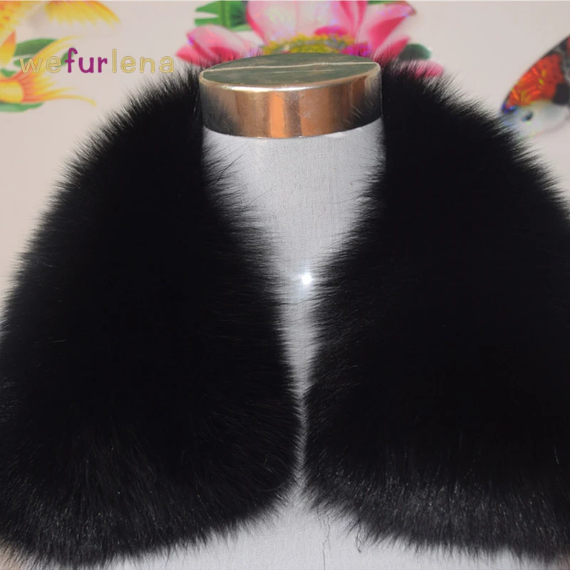 

2018 Scarf Top Fashion Adult <60cm Solid New Winter Scarf Women Fox Fur Collar Real Warm Scarves Shawls W001