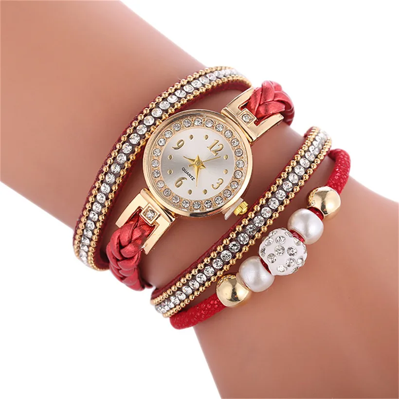 

2018 Hot Selling 7 colors Fashionable Beautiful Fashion Bracelet Watch Ladies Watch Round bracelet watch relogio feminino