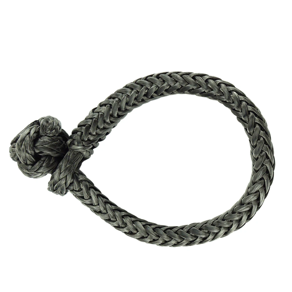 

8mmx100mm Soft Winch Shackles Vehicle Accessories Marine Hardware for ATVs UTVs Parts ATV Winch Shackle Synthetic Grey