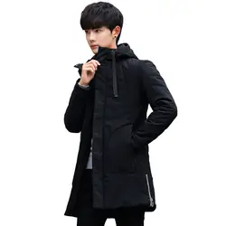 Для мужчин осень и зиму хлопчатобумажное пальто длинный толстый рыхлый хлопковый костюм в Корейском стиле молодежь красивый пальто модная