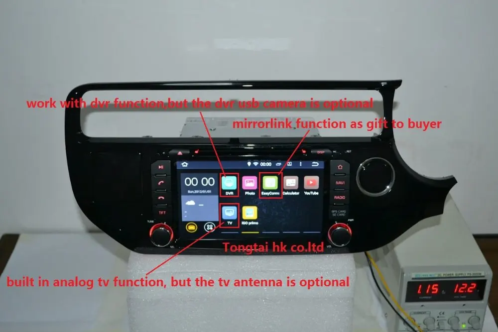 Best 8"Android 7.1 for KIA RIO RHD 2015 2 din car DVD player,gps navigation,3G,Wifi,BT,support dvr,obd2,touch screen,Russian,English 1