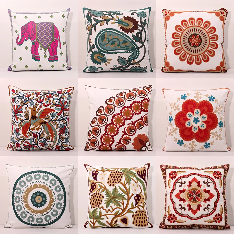 

embroidery cushion cover home decor pillow cover pillowcase sofa throw pillows decorate cojines capa de almofada cojines coussin