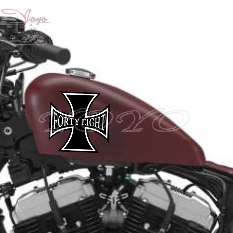 

Cross Decal Fairing Stickers Fuel Tank Decals Vinyl Sticker For Harley Sportster XL1200X 48