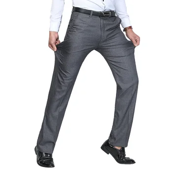 

New 2019 Winter Formal Wedding Men Suit Pants Fashion Fit Casual Business Straight Dress Trousers