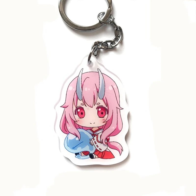 Anime Rimuru Tempest Benimaru Shuna Shion Souei Hakurou Ranga Acrylic Model Keychain Pendant Key Chains Christmas gift (2)