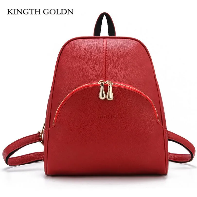 KINGTH GOLDN высококачественные рюкзаки из искусственной кожи для девочек подростков