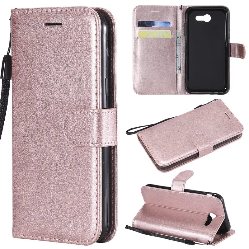 Holster Flip Pure Color Leather Wallet PU Case Cover For Samsung Galaxy J3 J5 J7 2016 2017 J330 J530 J730 J5 J7Prime J510 Case (4)