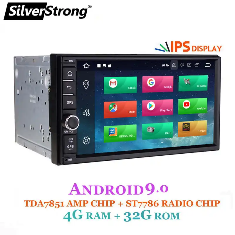 SilverStrong 7''IPS LCD Double Din Android9.0 universel 2Din DVD Android voiture GPS Radio universel 7 pouces auto stéréo 2din 706 SilverStrong 7''IPS LCD Double Din Android9.0 universel 2Din DVD Android voiture GPS Radio universel 7 pouces auto stéréo 2din 706 -