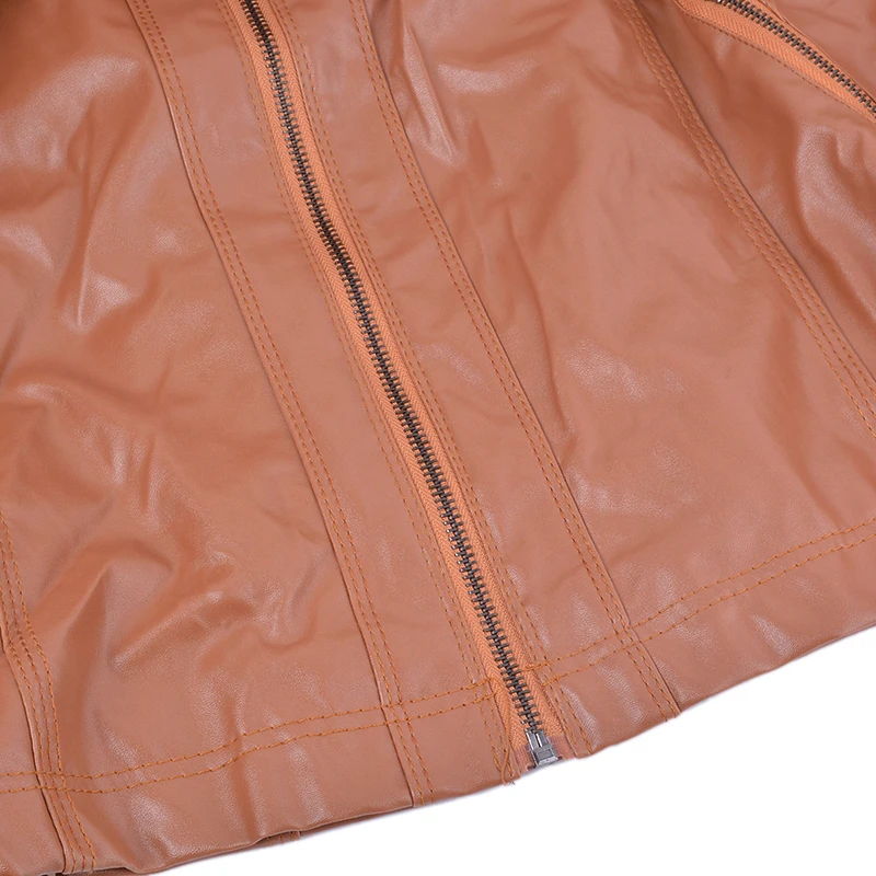 MONERFFI куртка из искусственной кожи Женская Осенняя мотоциклетная куртка размера плюс кожаная повседневная уличная куртка с длинным рукавом с капюшоном PU Женская куртка
