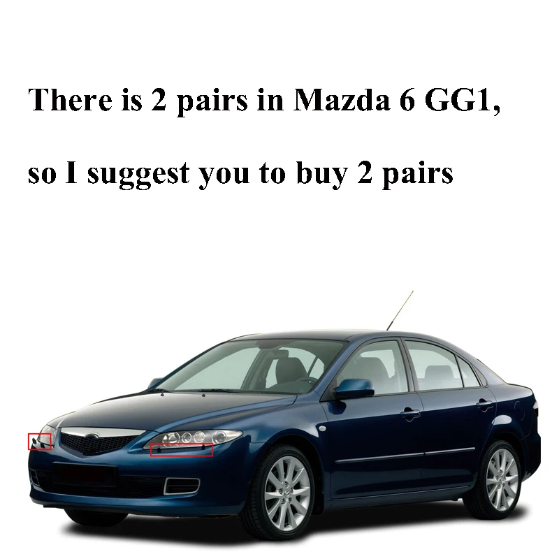 Пара форсунок омывателя передней фары Misima для Mazda 6 GG1 2008 2007 2006 2005 2004 2003