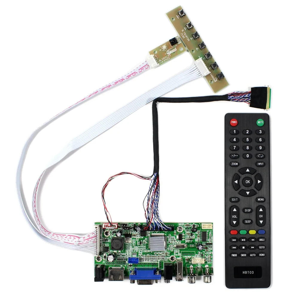 Плата контроллера HDMI + VGA 2AV USB Audio LCD для жк экрана монитора|usb usb|vga vgaboard board |