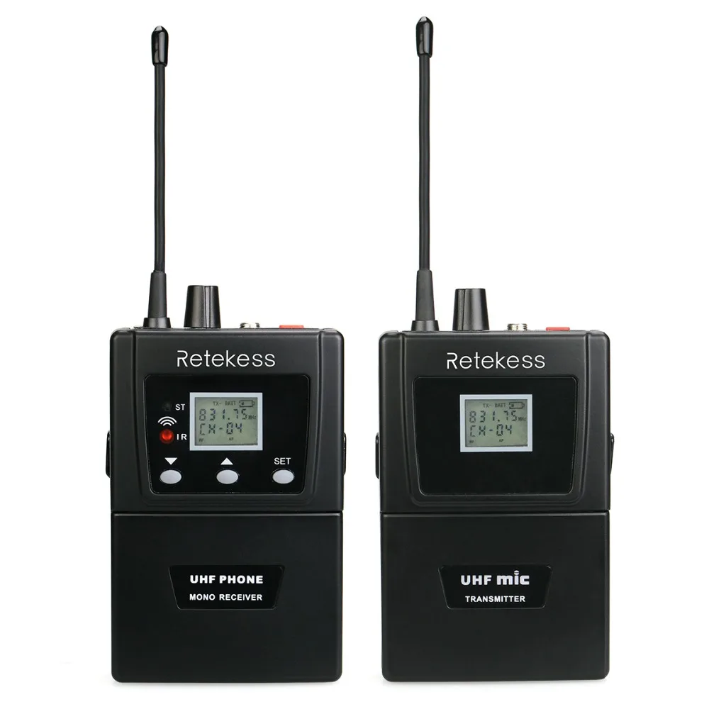 Retekess مؤتمر نظام ميكروفون لاسلكي نظام الترجمة الفورية RF الارسال T126 + 1 لاسلكية استقبال T127 Retekess مؤتمر نظام ميكروفون لاسلكي نظام الترجمة الفورية RF الارسال T126 + 1 لاسلكية استقبال T127