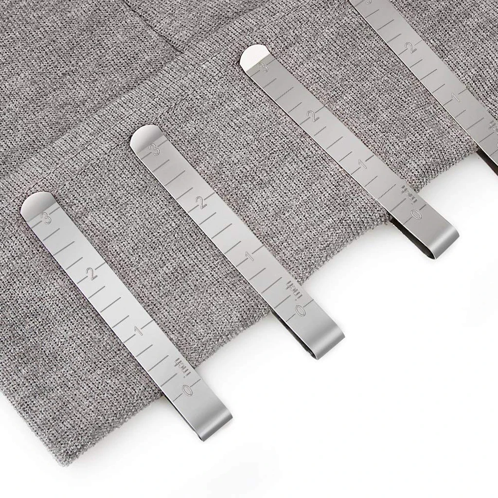 

20 Pieces 3 Inch Alloy Hem Clips Measuring Guide Slide Over the Fabric While Sewing