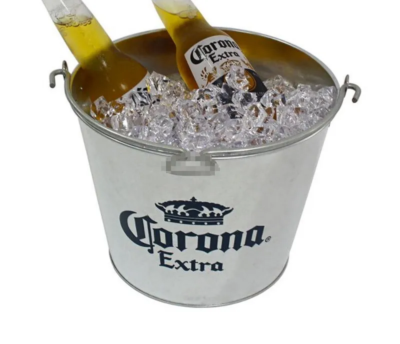 

zinc iron portable leakproof beer ice bucket 5 liters iron buckets